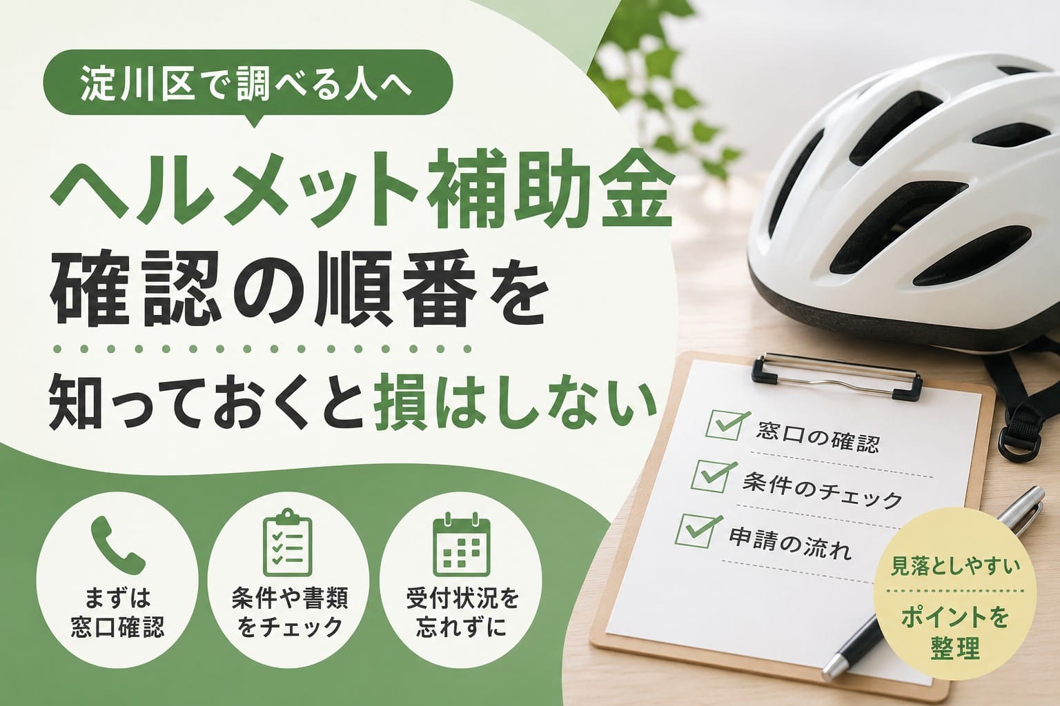 淀川区】自転車ヘルメット補助金はありますか？ 窓口・対象条件・申請