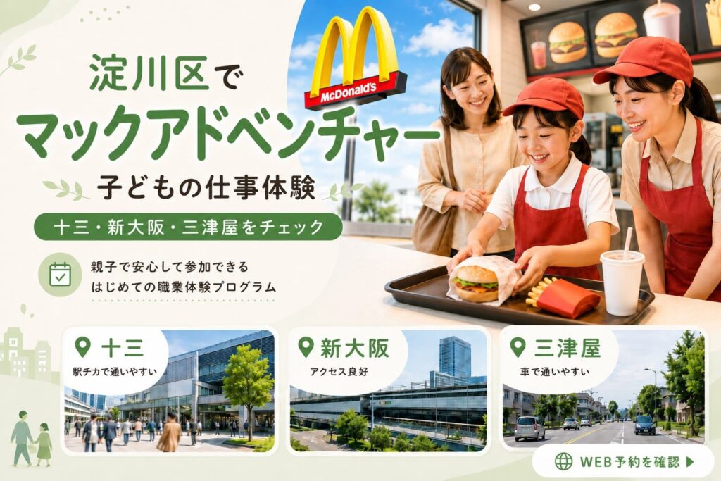 淀川区のマックアドベンチャー｜十三・新大阪・三津屋の店舗ガイド